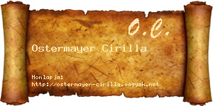 Ostermayer Cirilla névjegykártya